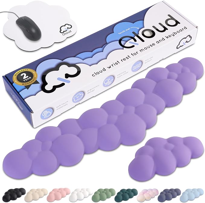 Purple Cloud Keyboard Wrist Rest – Create-ables Qloud Purple Wrist Rest by Create-ables