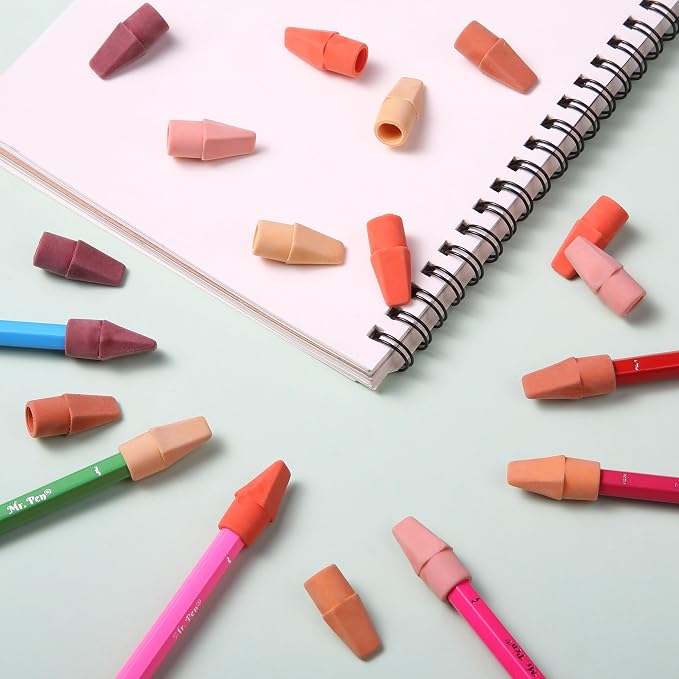 Mr. Pen- Pencil Top Erasers, 120 Pack, 6 Different Sunset Orange Colors | - Image 8