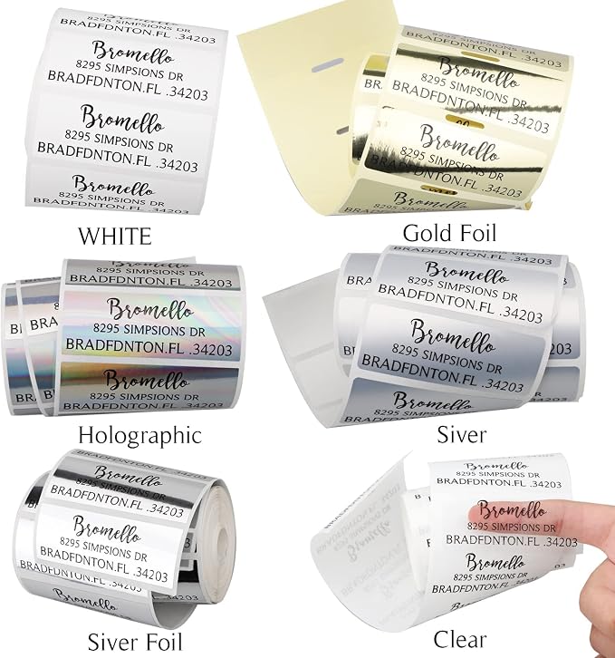 LINMAGCO Personalized Return Address Labels Clear 500 Pcs Mail Labels - Image 2