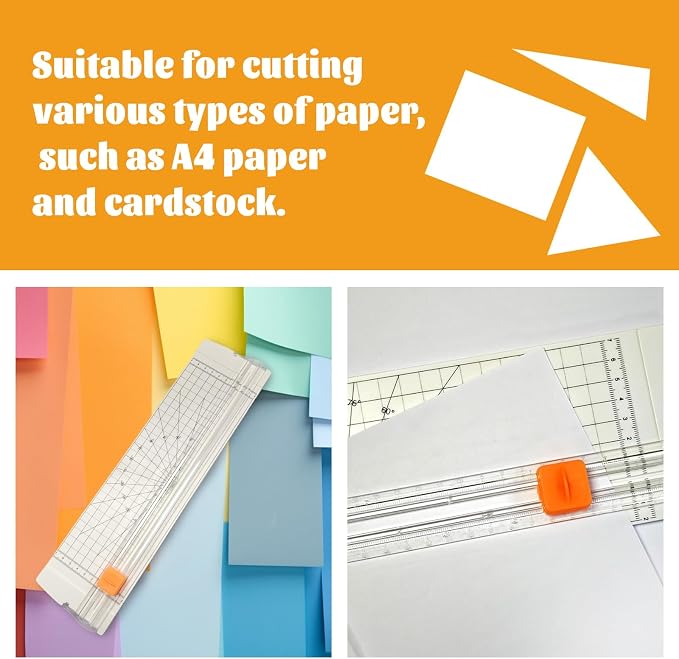 Paper Cutter Slider Small Mini, 14 Inch Paper Trimmer Slicer, Two-Way Cutting - Image 5