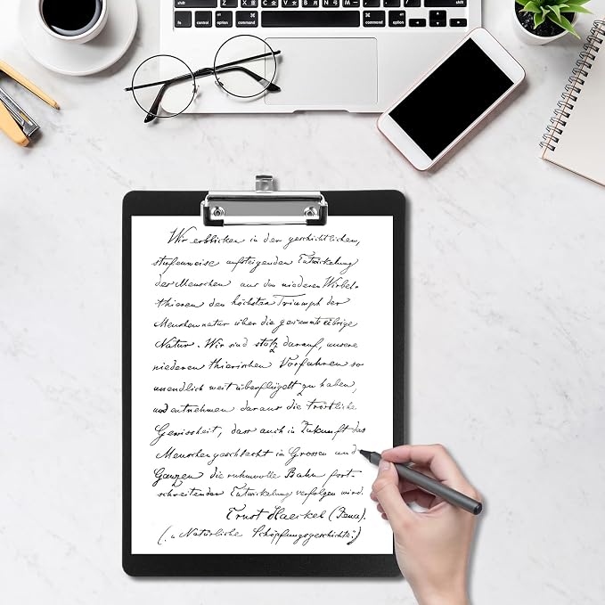 MIVIDE 30 Pack Black Clipboards, Plastic Office Clipboard 12.4 x 8.9 Inch Size - Image 5