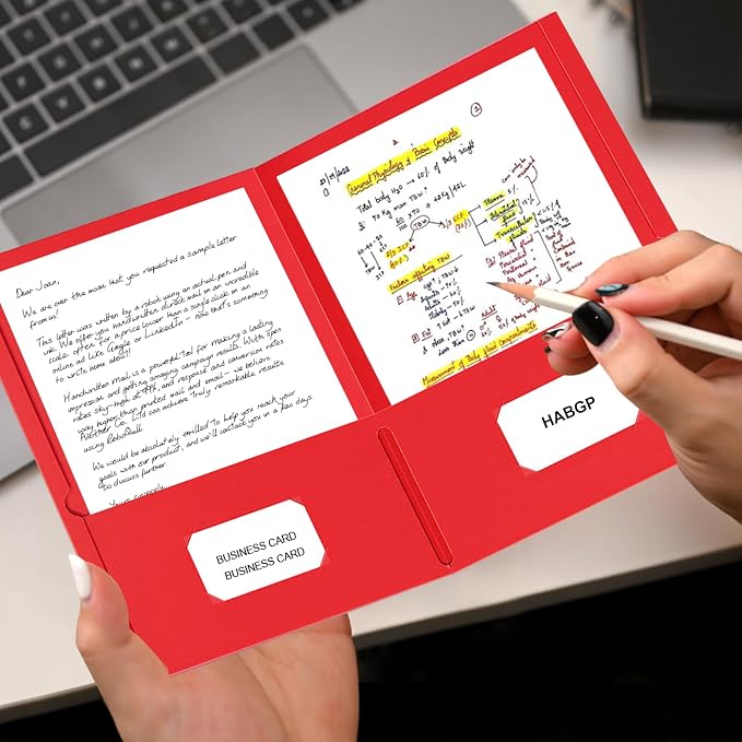HABGP Two Pocket Folders, 20 Pack Paper Folders - Image 6