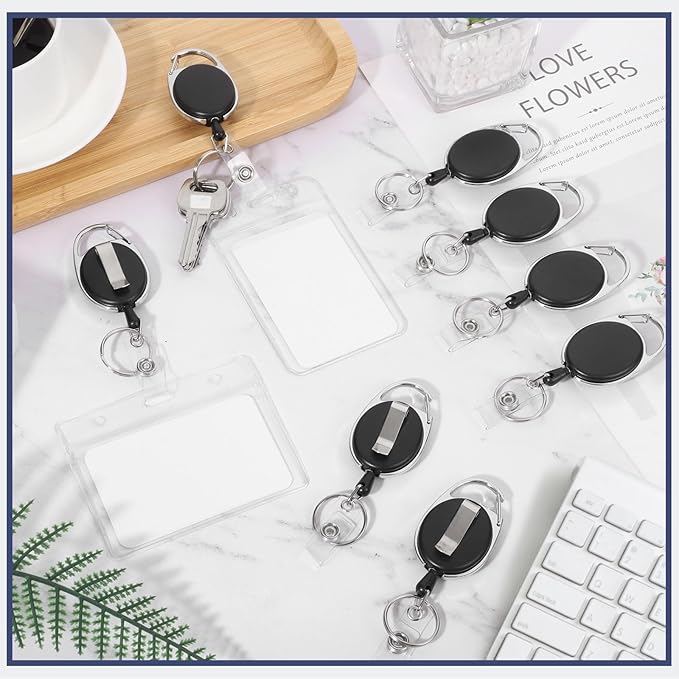 120 Pack Badge Reels Retractable ID Badge Holder - Image 7