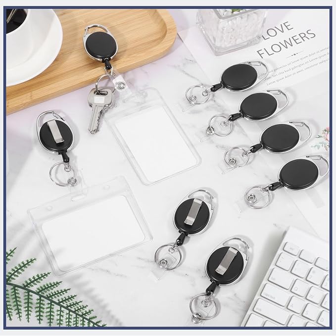 80 Pack Badge Reels Retractable ID Badge Holder - Image 7