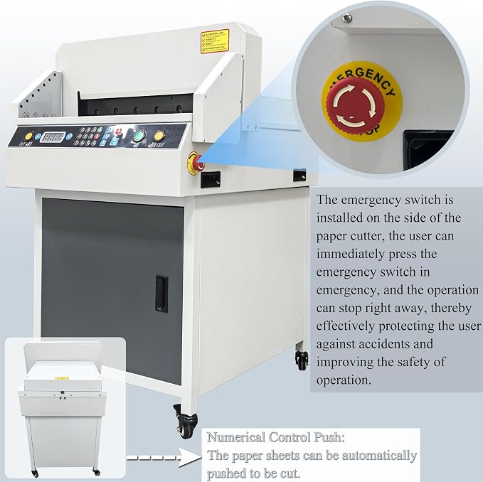 17.72'' Electric Paper Cutter High Precision Stack Paper Cutting Machine - Image 6