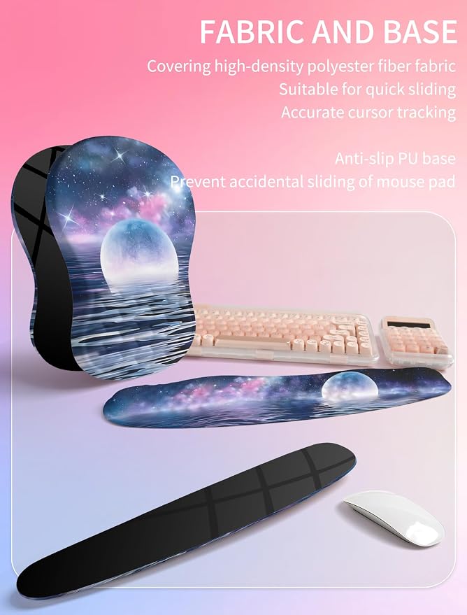 Hokafenle 2in1 Combination, Wave Keyboard Wrist Rest and Ergonomic Curvature - Image 6