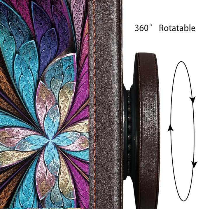 Rotating Pen Holder for Desk, Leather Pencil Pen Organizer Remote Control Holder Table Desktop Nightstand Organizer Caddy Storage, Office Desk Organizers And Accessories 5.5x5.5x4.0 Inch-DeskLoop Office