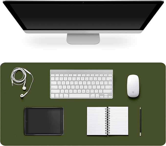Leather Desk Pad Protector, Non-Slip Desk Pad, on-Slip PU Leather Large Mouse by CADONO