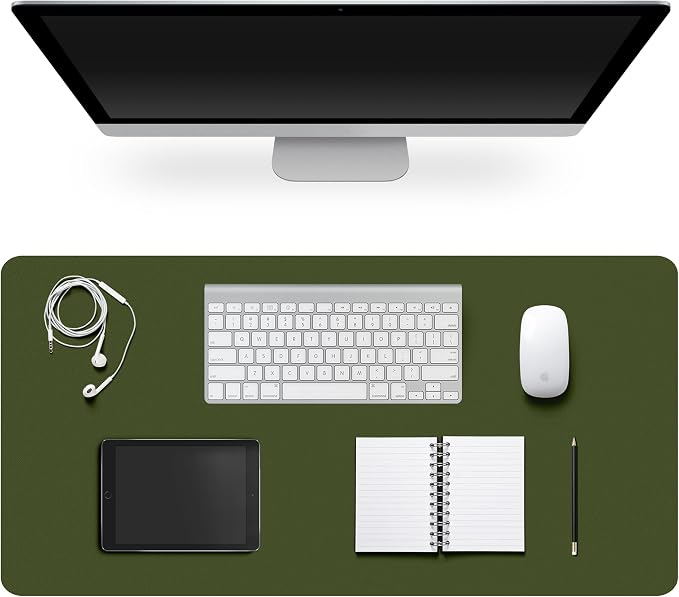 Leather Desk Pad Protector, Non-Slip Desk Pad, on-Slip PU Leather Large Mouse by CADONO