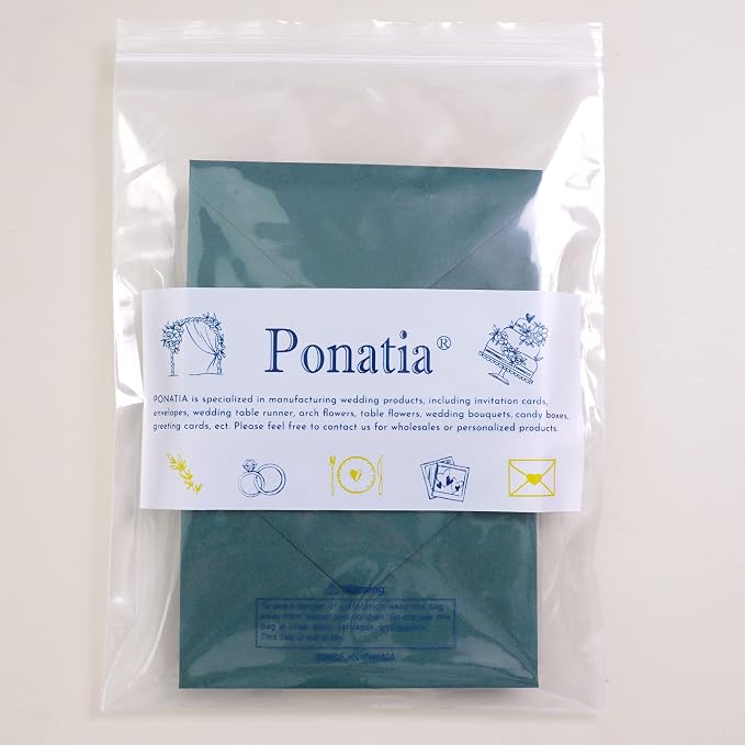 PONATIA 50 Pack A1 Envelopes, 3 5/8 x 5 1/8 Inches Emerald Green Envelopes - Image 8