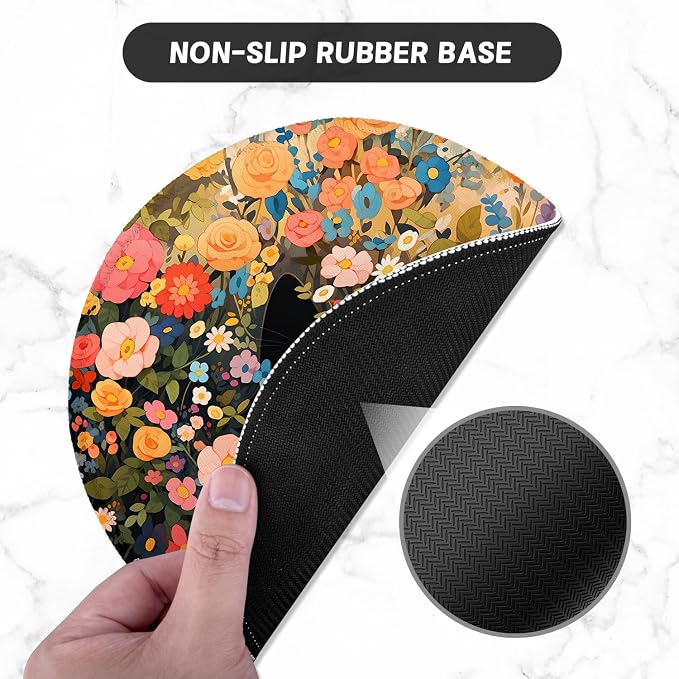 ITNRSIIET Round Mouse Pad with Stitched Edge Premium-Textured Waterproof - Image 3