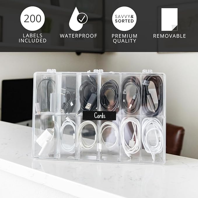200 Chalkboard Labels for Containers, Removable Black Jar Labels Stickers - Image 2