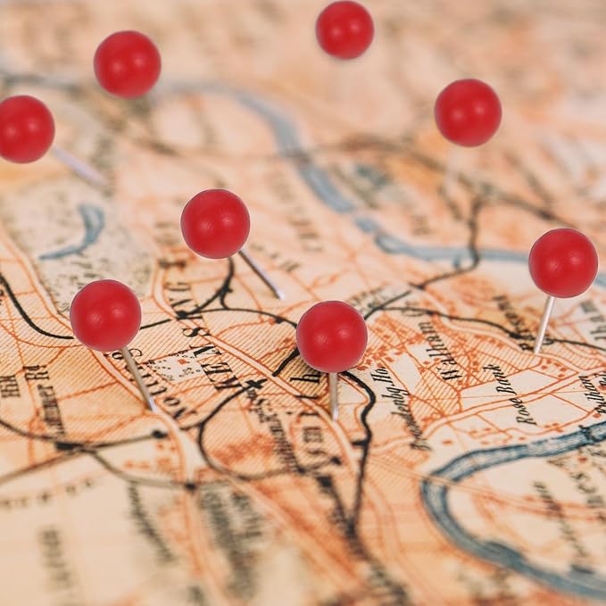200 PCS Red Push Pins for Map, Small Round Head Map Pins for Travel Boards - Image 4