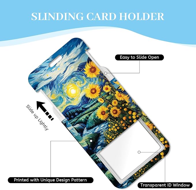 Hancynir Sunflower Lanyards for Id Badges, Badge Holder - Image 6