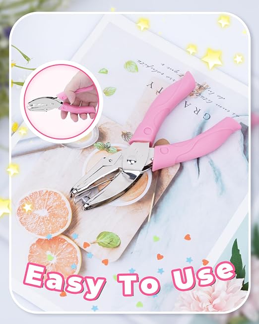 UCEC Heart Shape Single Paper Hole Puncher, Heart-Shape Handheld Hole Paper - Image 4