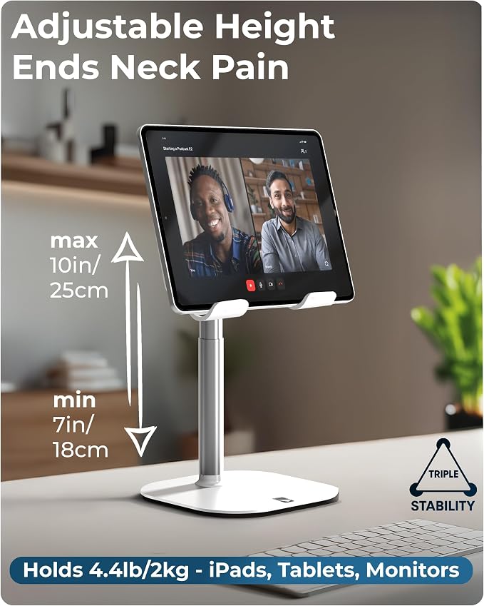 COOPER TabHolder, 7-10" Height Adjustable Tablet Stand, Premium iPad Stand - Image 2