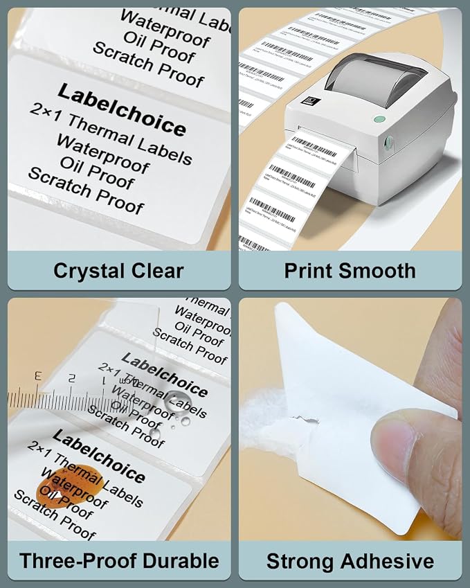 2"x1" 3-Proof Direct Thermal Barcode Labels Rolls - Image 3