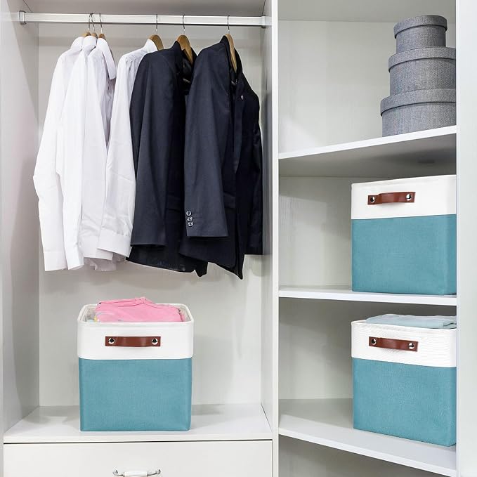 Bagnizer Collapsible Fabric Storage Cubes 11x11 Cube Storage Bins, 4 Pack - Image 2