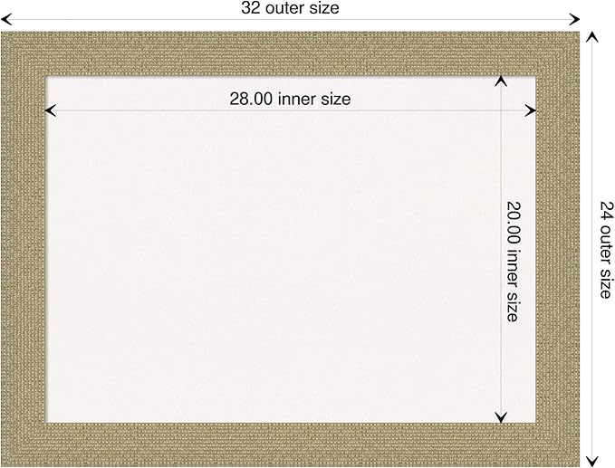 Amanti Art White Cork Board for Wall, 24x32 Vision Board with Gold Frame, Medium Corkboard Office Decor for Home Organization, Casual Corkboard Pinboard to display items for home organization-DeskLoop Office