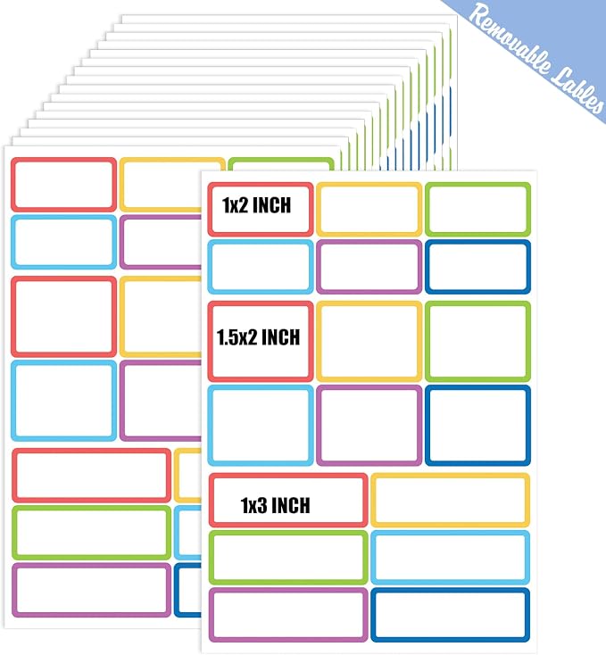540Pcs Removable Labels, Colored Labels Stickers | Self-Adhesive Stickers by WSICSE