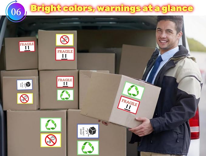 6" x 4" Large Moving Labels for Boxes Color-Coded Label Stickers for Moving for - Image 7
