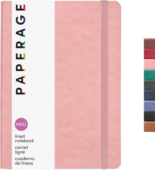 PAPERAGE Softcover Lined Journal Notebook, 160 Pages, Medium College Ruled by PAPERAGE