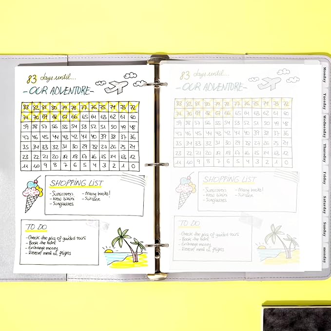 3 Ring Frosted Transparent Binder Dividers, 8 Tab Clear Dividers, A4 Size - Image 3