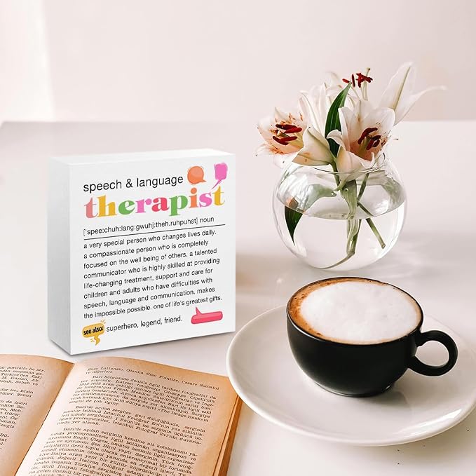 Speech Therapist Gift, Speech Therapy Gifts Wood Box Sign, Speech Pathologist - Image 4