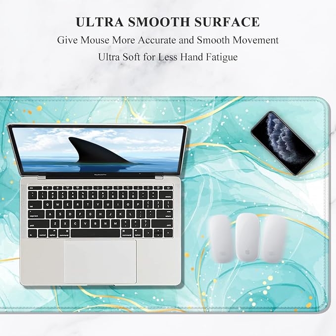 Auhoahsil Desk Mouse Pad, Large Gaming Mousepad, XXL Desk Pad, Extended Long - Image 3