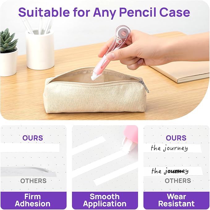 19.69ft Correction Tape Pens, Dry Instantly Correction Tape, Smooth Application - Image 4