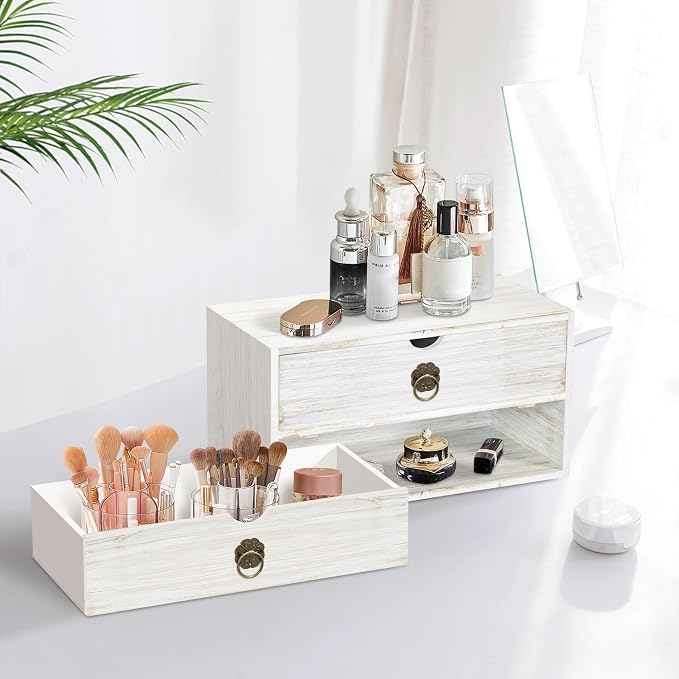 Wood Desk Organizer, Tabletop Storage Organization Box - Image 8
