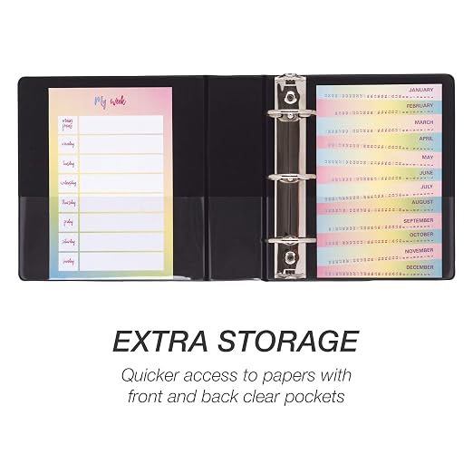 Samsill Economy 2 Inch Mini 3 Ring Binder, Made in The USA, 9.1" x 7.5" Round - Image 6