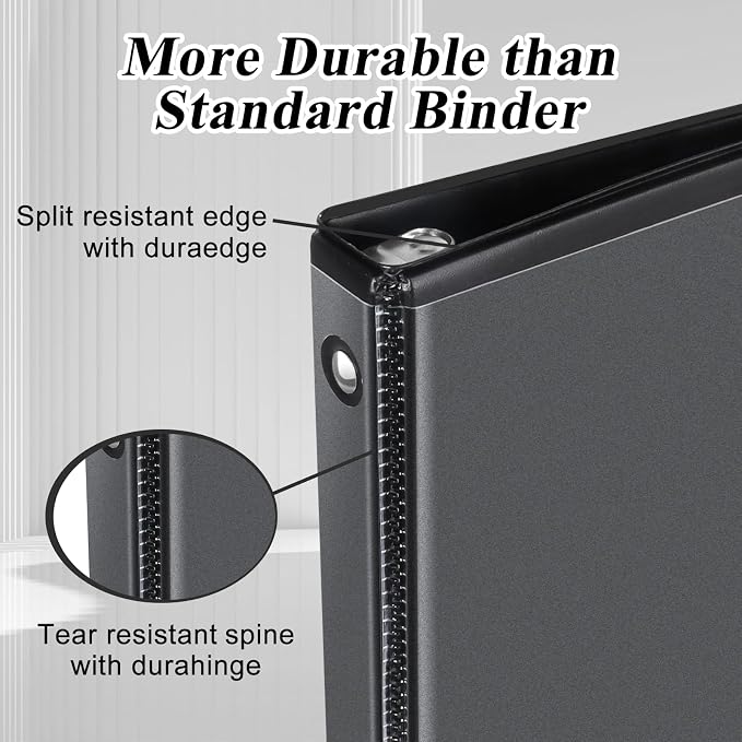CIXILDTS 2-inch Round Ring Binder, Durable 2" 3 Ring Binder Fit Letter Size - Image 5