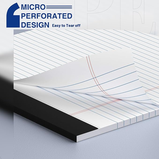 6-Pack Legal Pads 8.5"x11" Wide Ruled Note Pads - Image 3