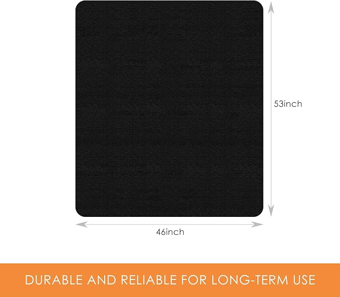 Kuyal Chair mat for Hardwood Floor 46 x 53 inches Rectangle Floor Mats - Image 2