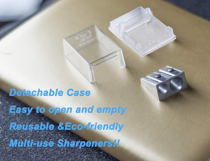 Pencil Sharpeners Metal Dual Double Hole Hand Held Sharpener - Image 4
