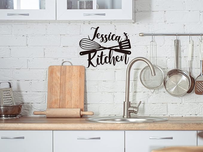 Custom Kitchen Name Sign, Personalized Metal Kitchen Sign, Housewarming Cooking - Image 5