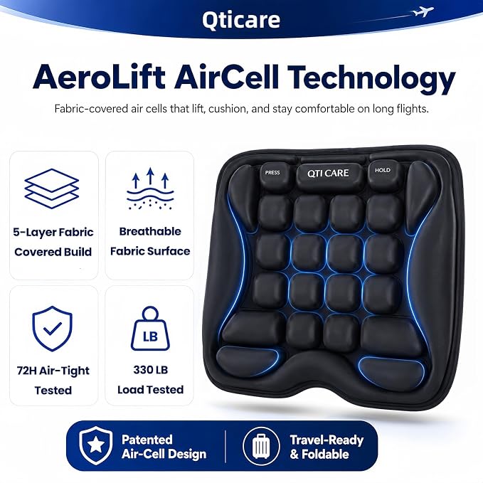 Airplane Seat Cushion, Air-Cell Travel Cushion - Image 3