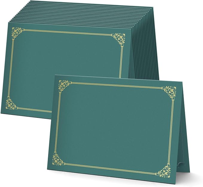BELLE KR® Green Certificate Holders 8.5 x 11, Documents and Diplomas by BELLEKR