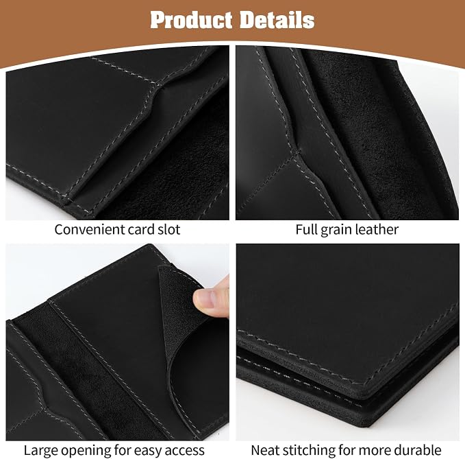Jack&Chris Leather Passport Holder, Handmade Passport cover, Travel Wallet - Image 4