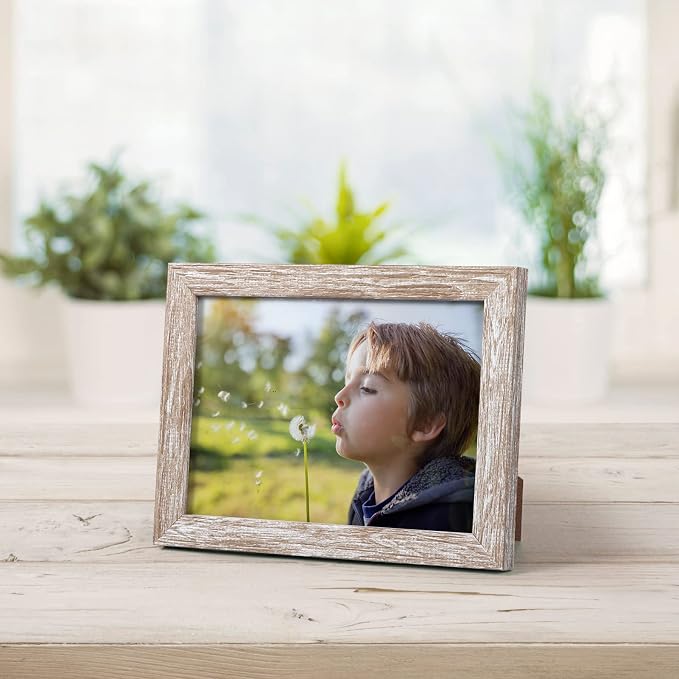 Giftgarden 5x7 Picture Frame Distressed Beige White Set of 12 - Image 9