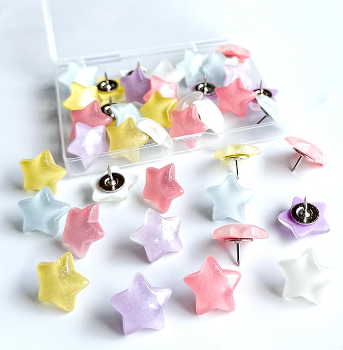 Thumb Tacks for Walls, Decorative Push Pins and Tacks for Bulletin Board by KEYDUACU
