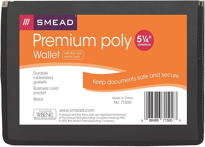 Smead Poly Wallet, Accordion File Organizer - Image 3