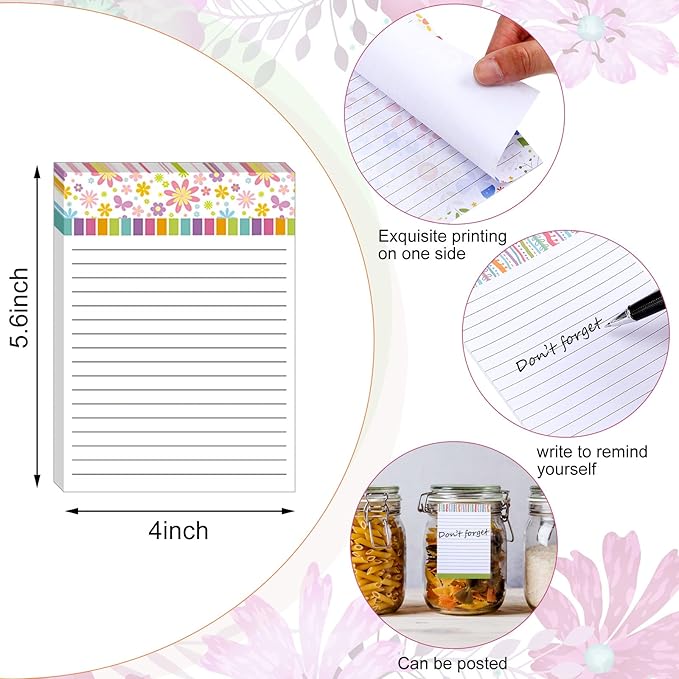 8 Pcs Cute Note Pads Fun Pattern Notepads - Image 2
