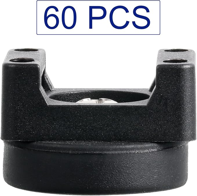 Yookeer 60 Pcs Magnetic Zip Tie Mount Base Black Magnetic Cable Clips Wire - Image 5