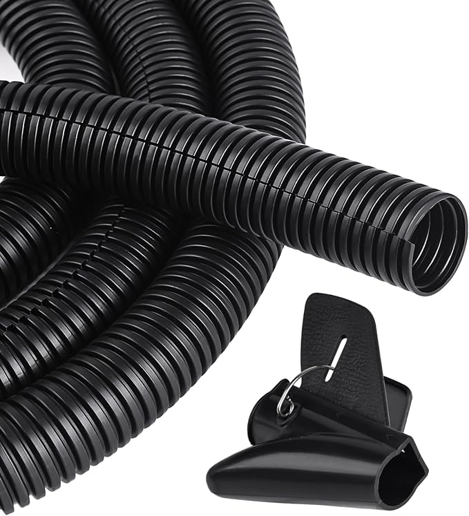 25ft - 1 inch Flame Retardant Split Wire Loom Tubing - High Temp Flexible Wire by CrocSee