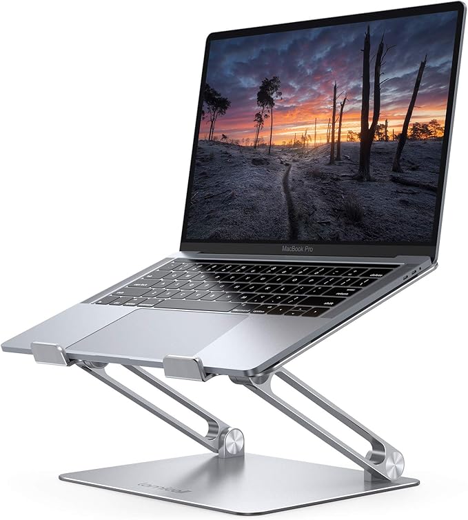 Lamicall Adjustable Laptop Stand, Portable Laptop Riser, Aluminum Laptop Stand by Lamicall
