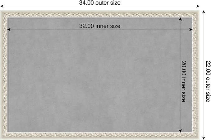 Amanti Art Silver Framed Magnetic Board 22x34 Large Vision Board - Image 2