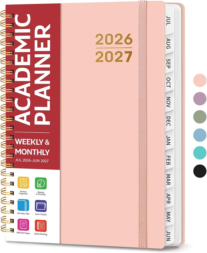 Planner 2026-2027 for Women & Men, Academic Monthly and Weekly Calendar Planner by Taja