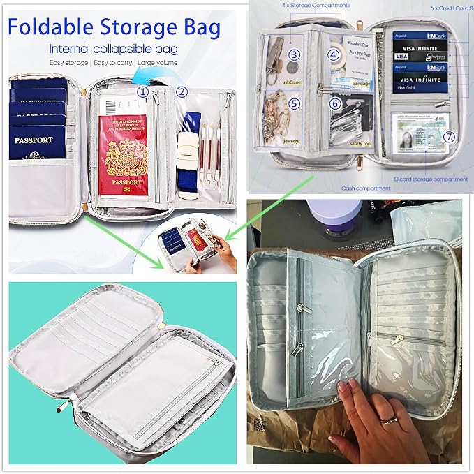 Secure, Valuable Practical, RFID Family Passport holder, Travel wallet - Image 5